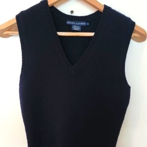 NEW Ralph Lauren Wool navy Sweater vest